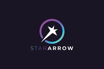 Clean Star with Upward Arrow Logo Mark for Growth, Innovation, and Leadership Branding
