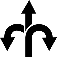 Road Arrow Flat Style Vector Icon Traffic Direction Symbol and Navigation Outline Graphic Group Featuring Turn, Curve and Wayfinding Arrow Signs