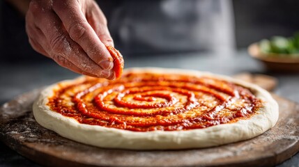 Pizza making process
