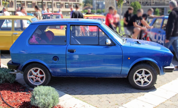 Kragujevac, Serbia - September 22, 2024: A view on Yugo car.