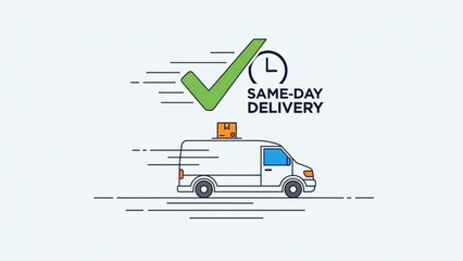 Fast and reliable same-day delivery service with moving van