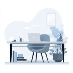 Corporate Productivity Illustration on White