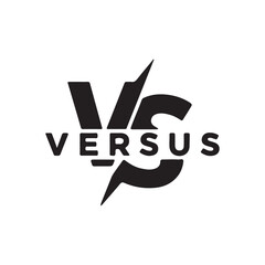Versus icon logo vector logo design template