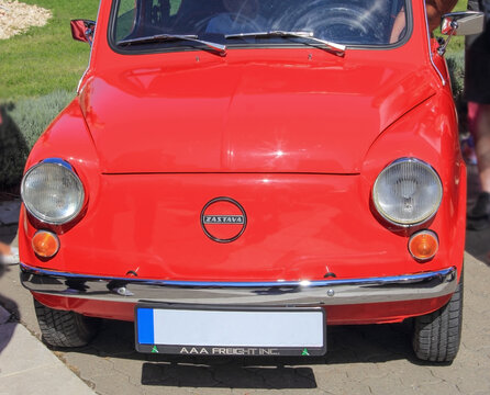 Kragujevac, Serbia - September 22, 2024: A view on Zastava 750 car.