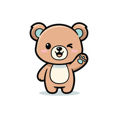 Fototapeta premium Adorable Cartoon Bear Character Illustration