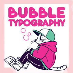 Happy Easter cartoon bunny illustration for greeting card design