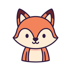 Obraz premium Adorable Cartoon Fox Illustration