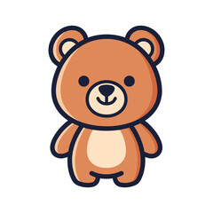 Obraz premium Cute Cartoon Bear Vector Illustration