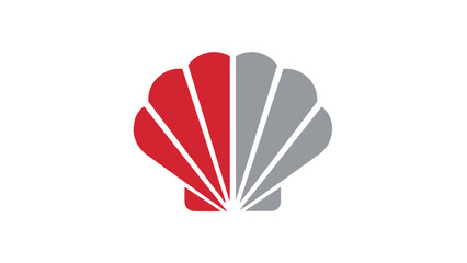 Shell logo with red and gray colors