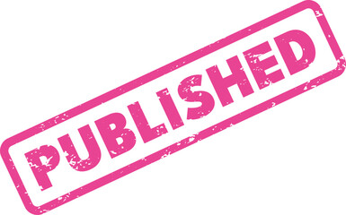 Published grunge rubber stamp label