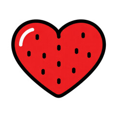 Strawberry heart illustration
