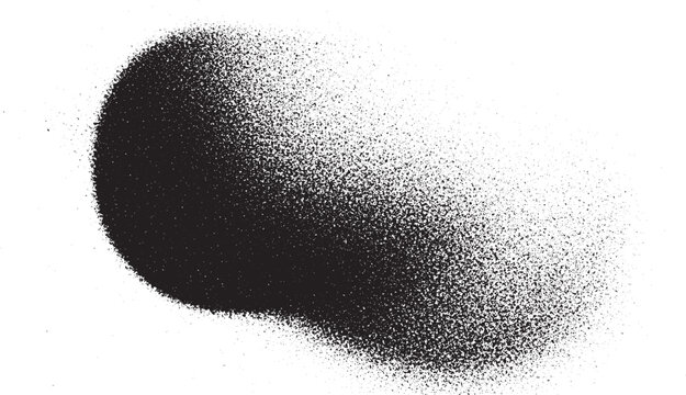 Abstract black spray paint effect with gradient and texture.