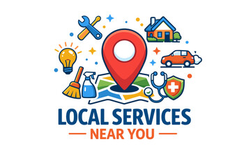 Obraz premium Local services: find repair, cleaning, medical, and more near you