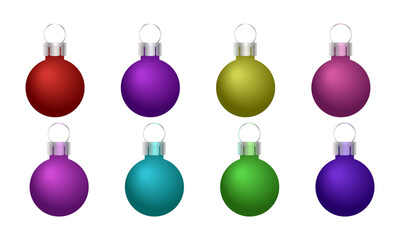 A vibrant collection of diverse christmas ornaments in multiple shades, perfect for holiday decoration