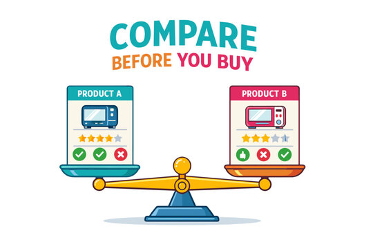 Product comparison scale: product a vs product b for informed decision making