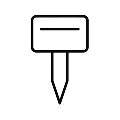Minimalist Flat Vector Plant Marker Icon Outline Design