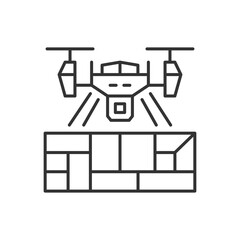Drone Area Map Icon
