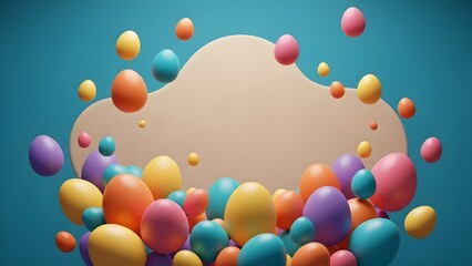 Valentine's day celebration with colorful hearts and love symbols