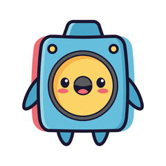 Adorable Cartoon Camera Character Illustration