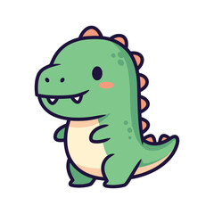 Cute Cartoon Dinosaur Illustration