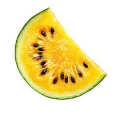 Fresh Watermelon Slice on Transparent Background