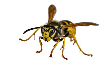 Isolated wasp on a black setting