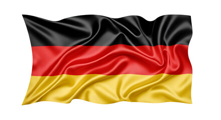 Obraz premium Waving German Flag isolated on transparent background