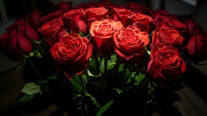 Valentine's day festival bouquet of roses romantic flowers