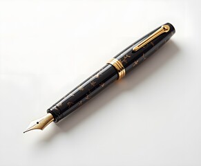 Luxury Fountain Pen Isolated on White Background