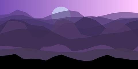Purple mountain sunset