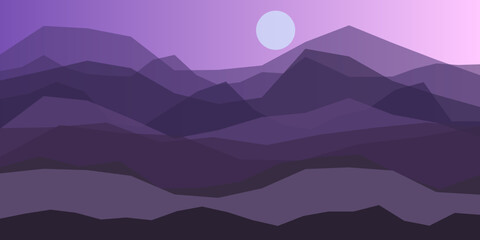 Purple mountain twilight