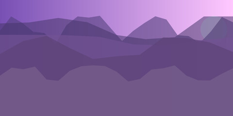 Purple mountain range at dusk