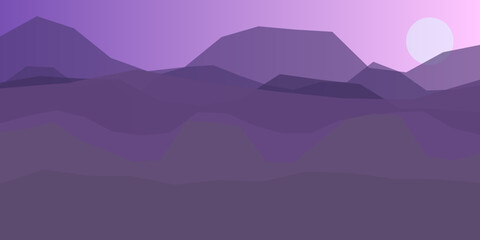 Purple mountain sunset