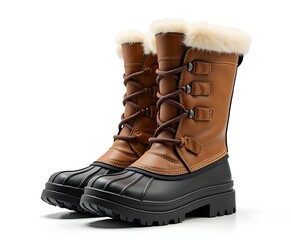 Winter Boots Isolated on White