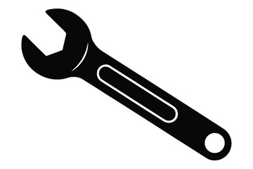 tools wrench icon silhouette vector