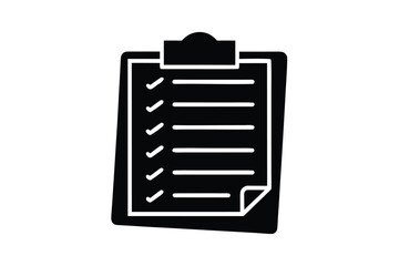 task list icon silhouette vector