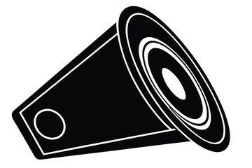 speaker sound icon silhouette vector