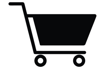 shopping cart icon silhouette vector