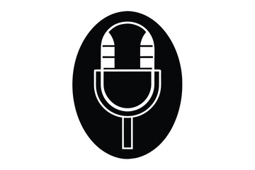 microphone voice icon silhouette vector