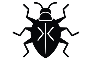 error bug icon silhouette vector