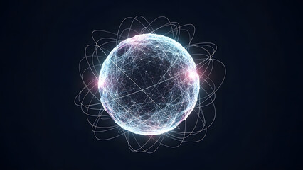 Digital representation of global network technology communication data structure science future abstract concept