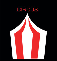 A bright, colorful circus-themed drawing
