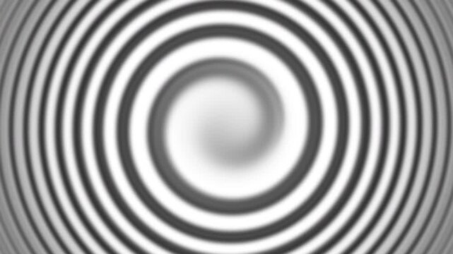 Overlap spiral design in grayscale forms abstract pattern with converging circles, suitable for backgrounds, prints, or digital design projects.