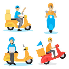 Express Delivery clipart bundle template, for delivery business.