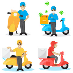 Express Delivery clipart bundle template, for delivery business.