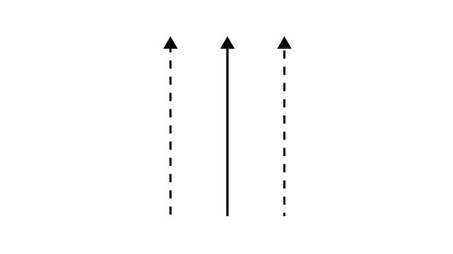 Upward Arrows Symbolizing Growth, Progress, and Direction Minimalist Graphic for Motivation, Ambition, and Success in Various Contexts of Advancement and Positivity.4k video animation