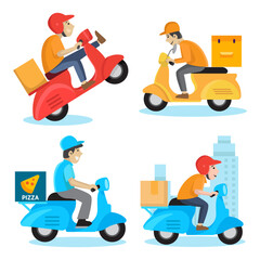 Express Delivery clipart bundle template, for delivery business.