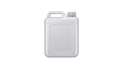 Plastic container canister with handle and cap isolated on white background
