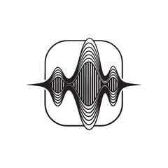 Sound wave icon vector logo template