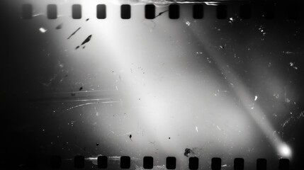 Vintage blank film strip with scratches and dust textures